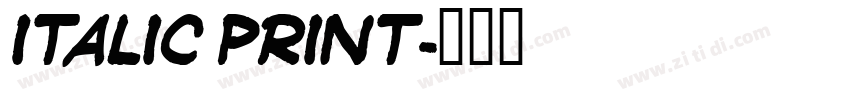 Italic Print字体转换